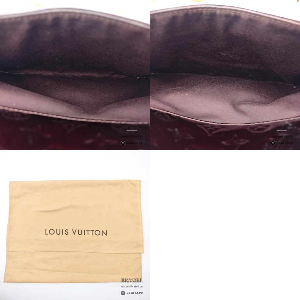LOUIS VUITTON Summit Drive Patent Leather Red Hand Bag M93516 【ImportFeeFREE】