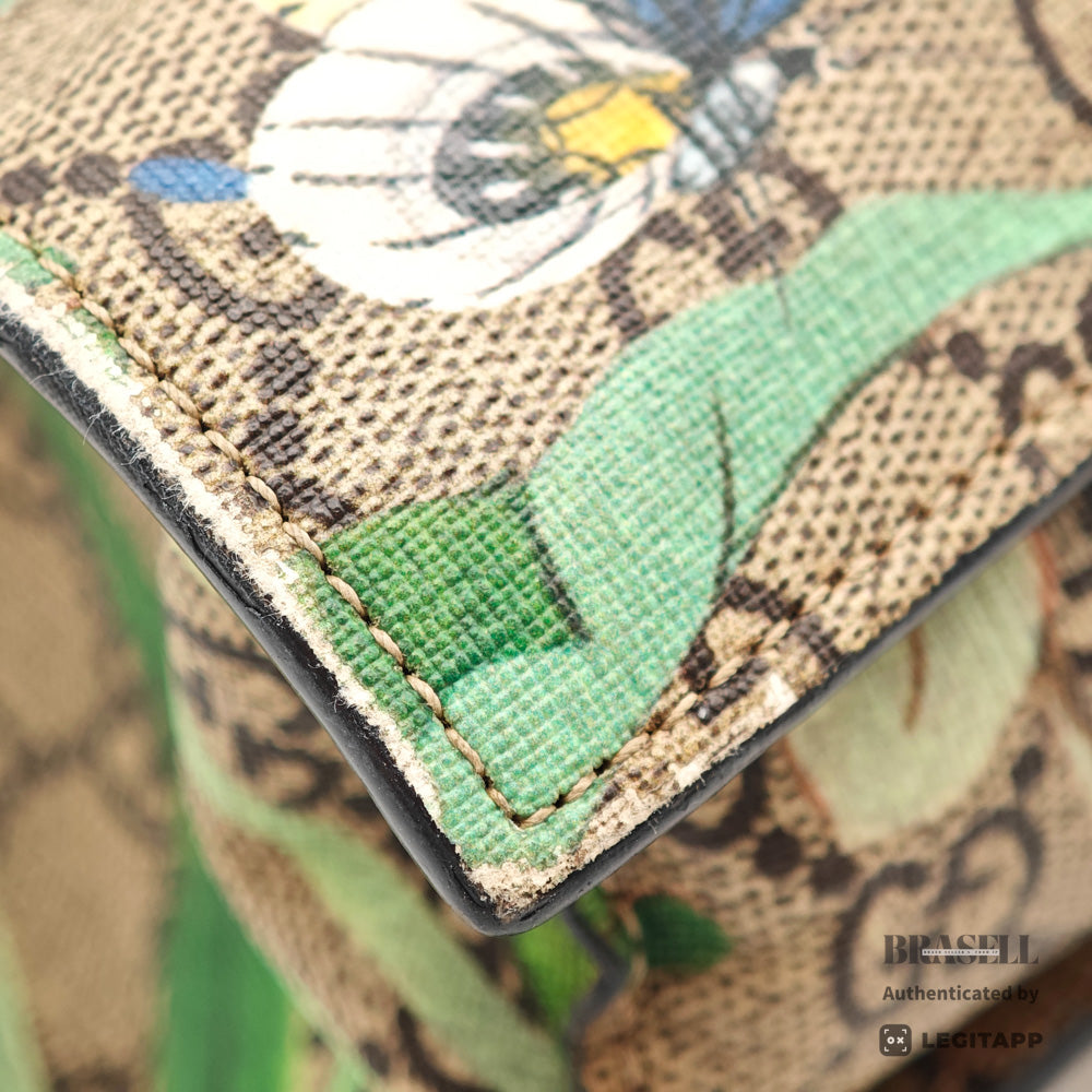 GUCCI TIAN GG Supreme Bird Canvas Beige Tote Bag 450950 【ImportFeeFREE】