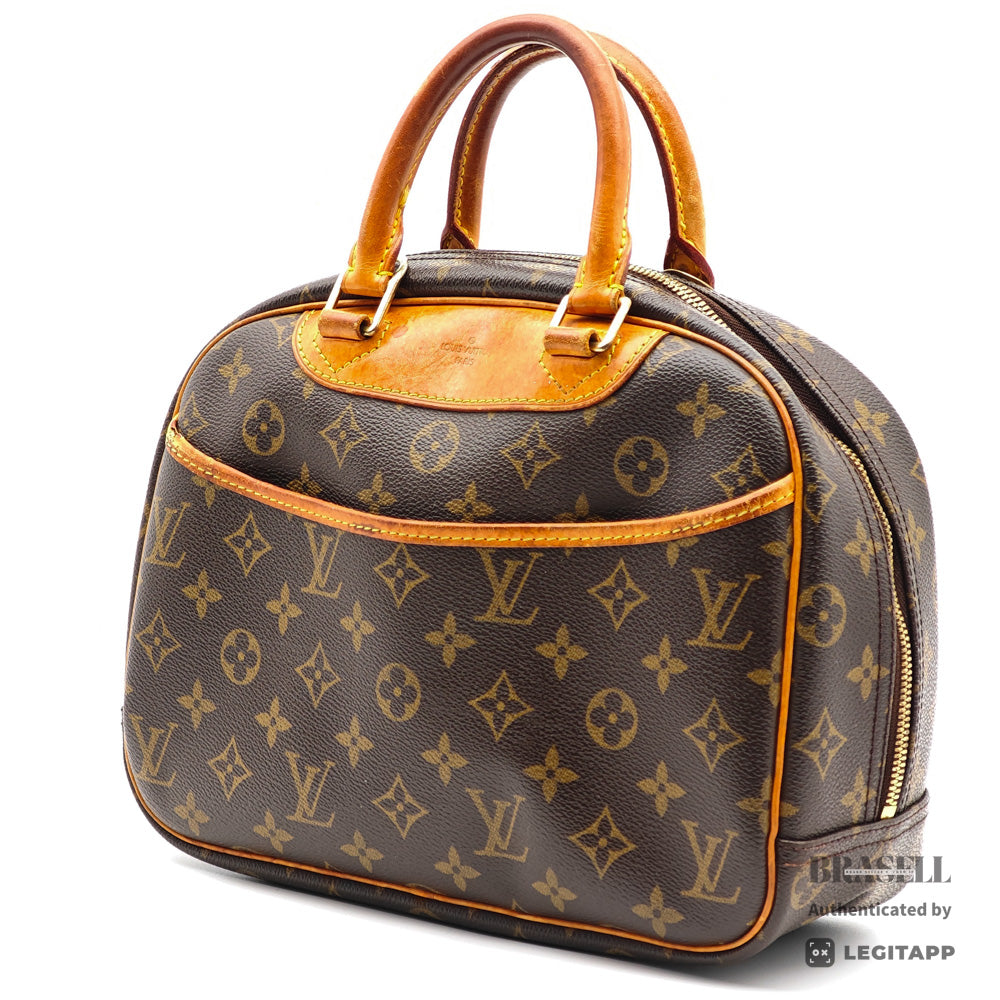 LOUIS VUITTON Trouville Monogram Canvas Brown Hand Bag M42228 【ImportFeeFREE】