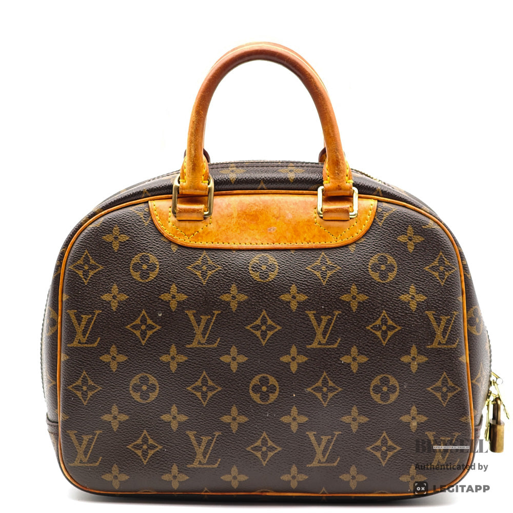 LOUIS VUITTON Trouville Monogram Canvas Brown Hand Bag M42228 【ImportFeeFREE】