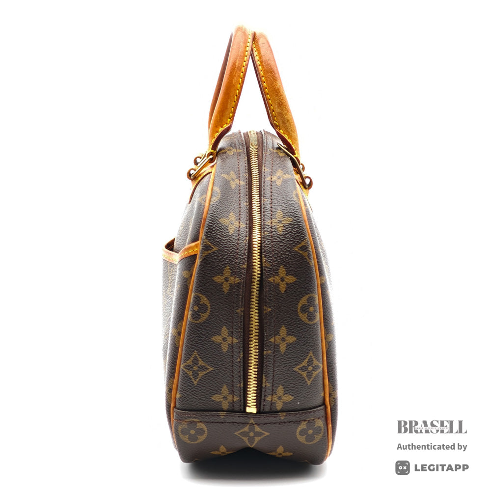 LOUIS VUITTON Trouville Monogram Canvas Brown Hand Bag M42228 【ImportFeeFREE】