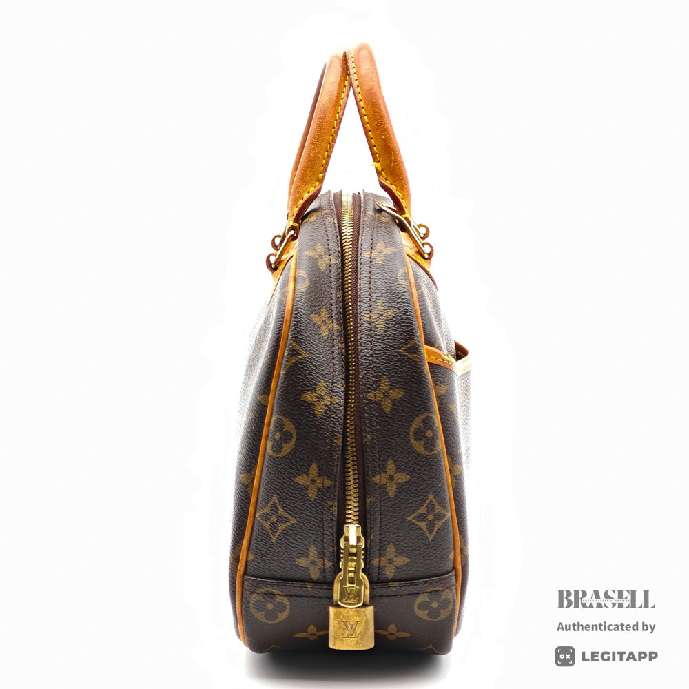 LOUIS VUITTON Trouville Monogram Canvas Brown Hand Bag M42228 【ImportFeeFREE】