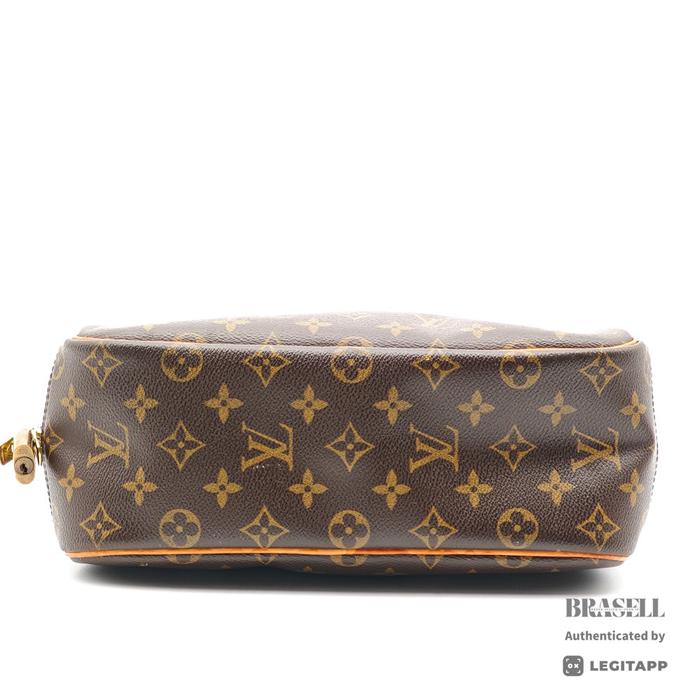 LOUIS VUITTON Trouville Monogram Canvas Brown Hand Bag M42228 【ImportFeeFREE】