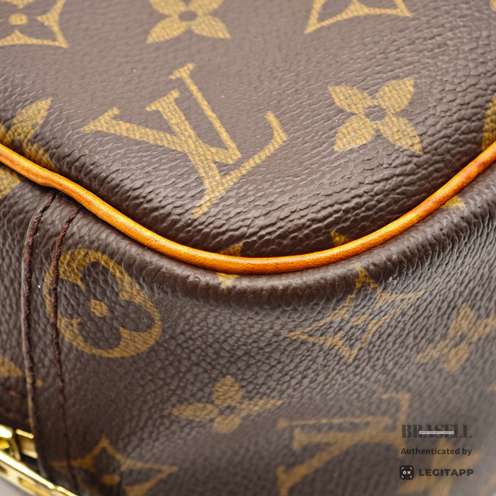 LOUIS VUITTON Trouville Monogram Canvas Brown Hand Bag M42228 【ImportFeeFREE】