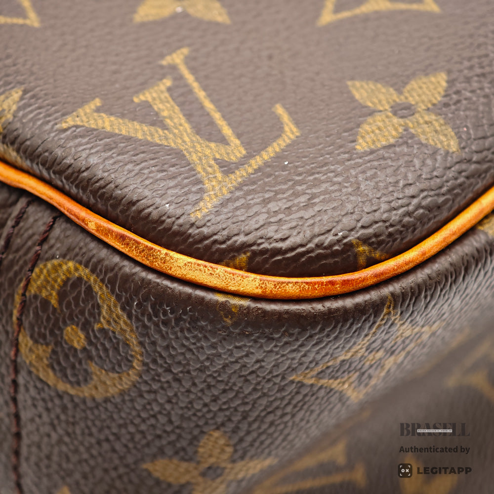 LOUIS VUITTON Trouville Monogram Canvas Brown Hand Bag M42228 【ImportFeeFREE】
