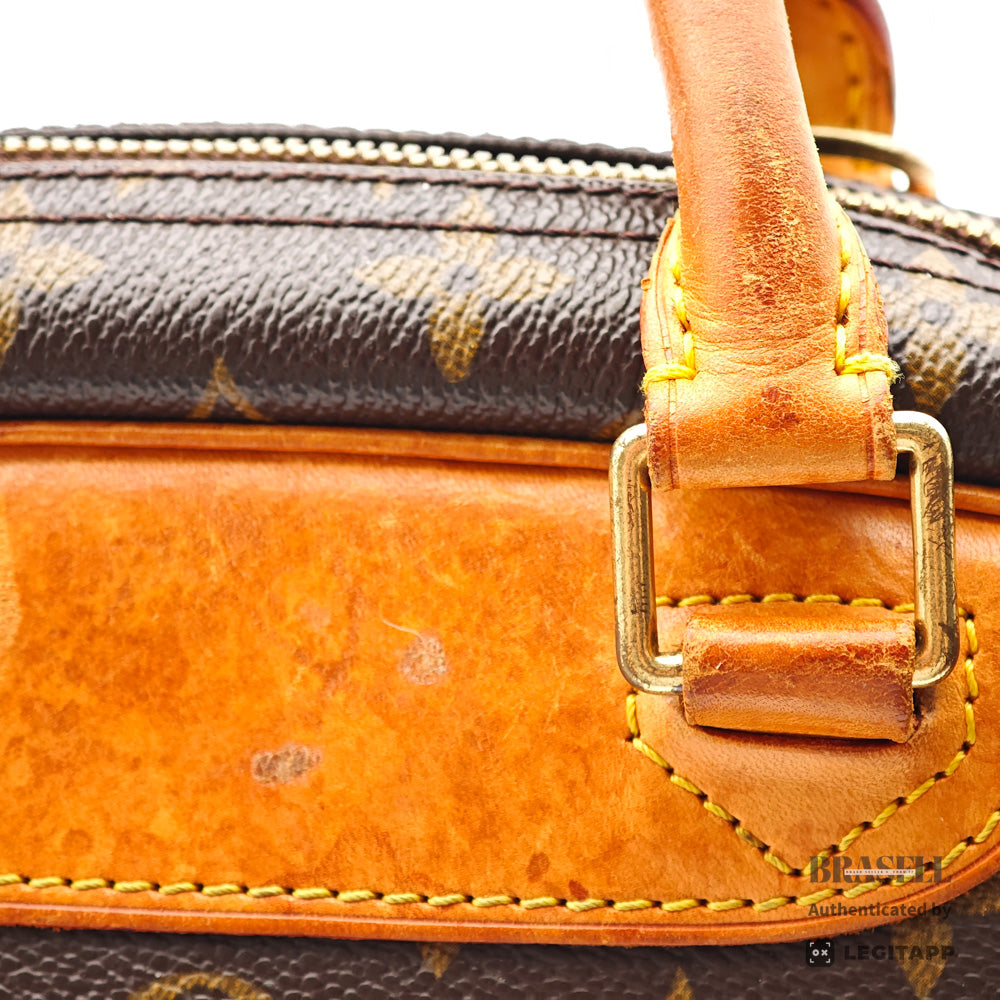 LOUIS VUITTON Trouville Monogram Canvas Brown Hand Bag M42228 【ImportFeeFREE】