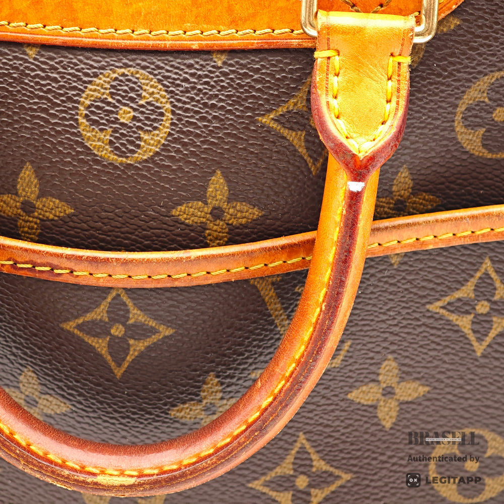 LOUIS VUITTON Trouville Monogram Canvas Brown Hand Bag M42228 【ImportFeeFREE】