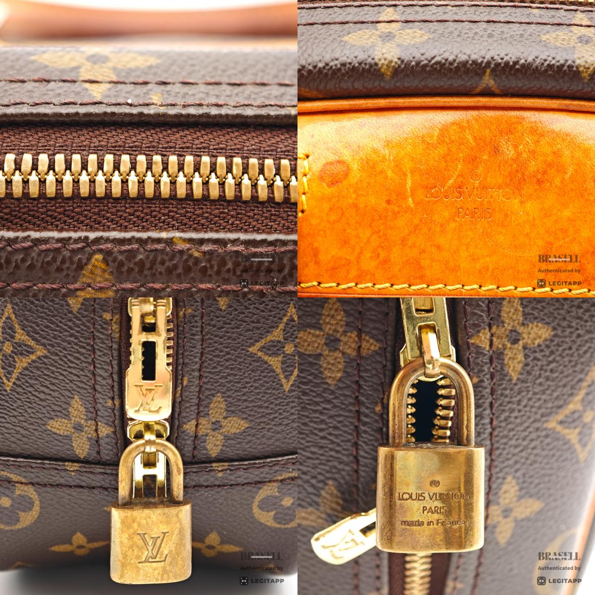 LOUIS VUITTON Trouville Monogram Canvas Brown Hand Bag M42228 【ImportFeeFREE】
