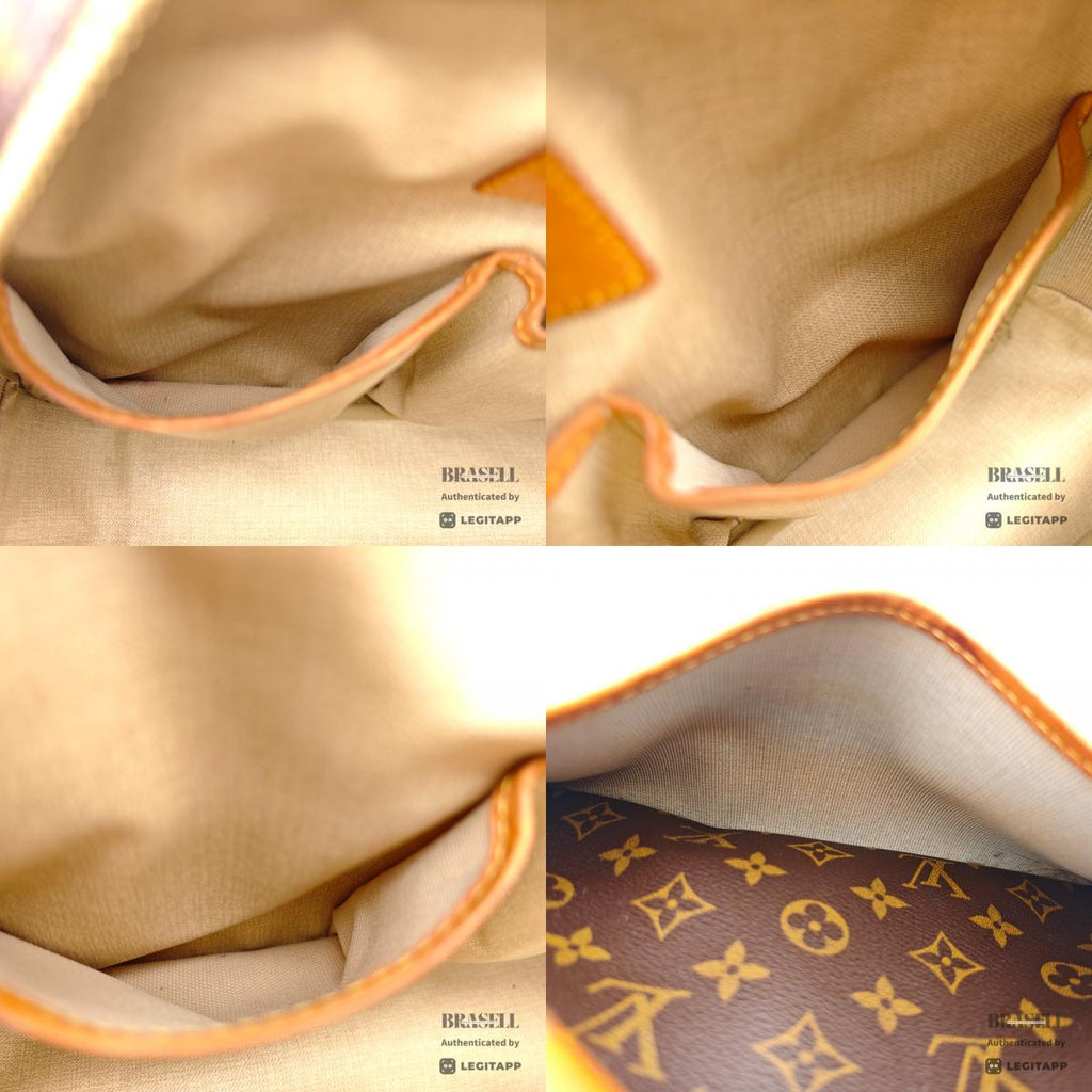 LOUIS VUITTON Trouville Monogram Canvas Brown Hand Bag M42228 【ImportFeeFREE】