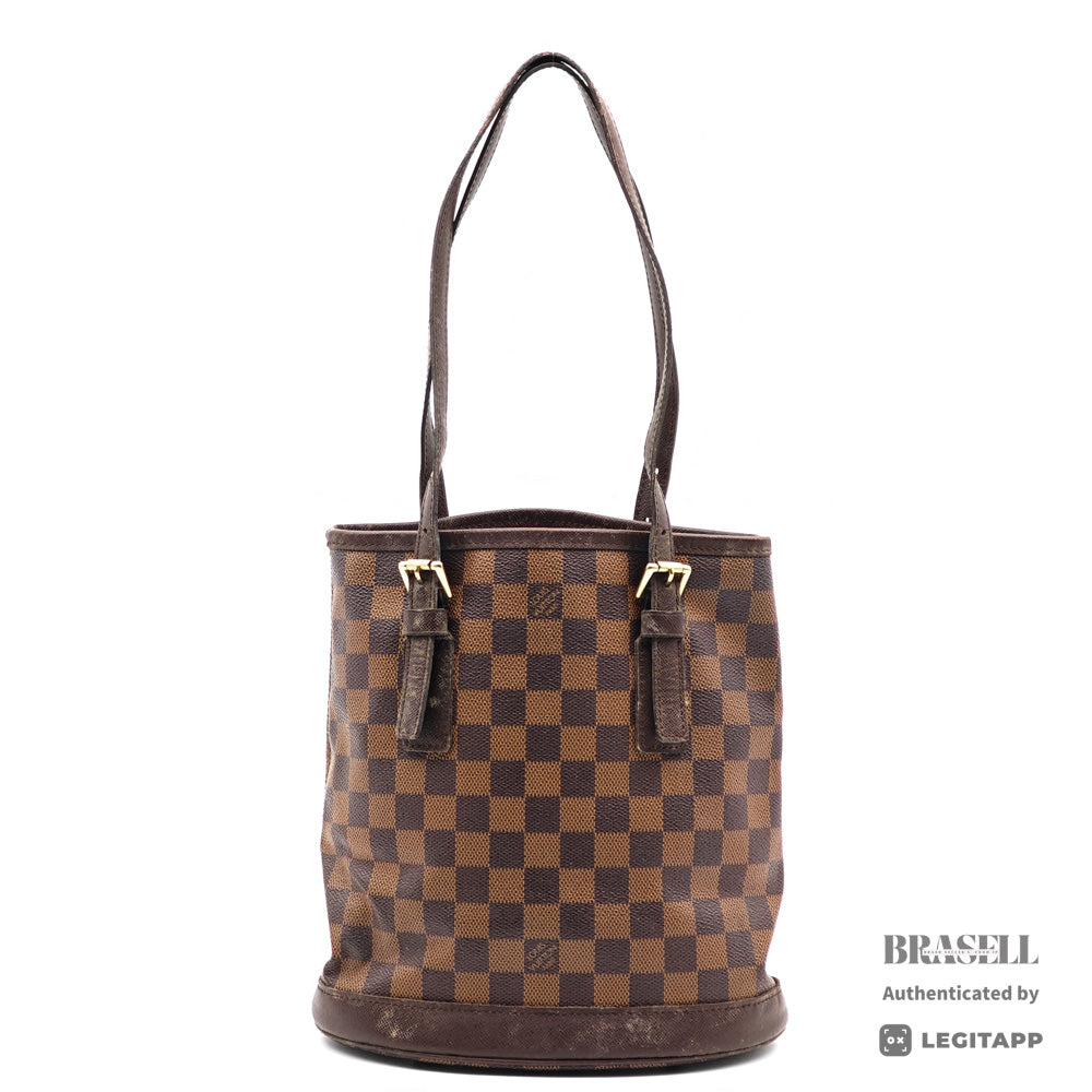 LOUIS VUITTON Mare Damier Canvas Brown Hand Bag N42240 【ImportFeeFREE】