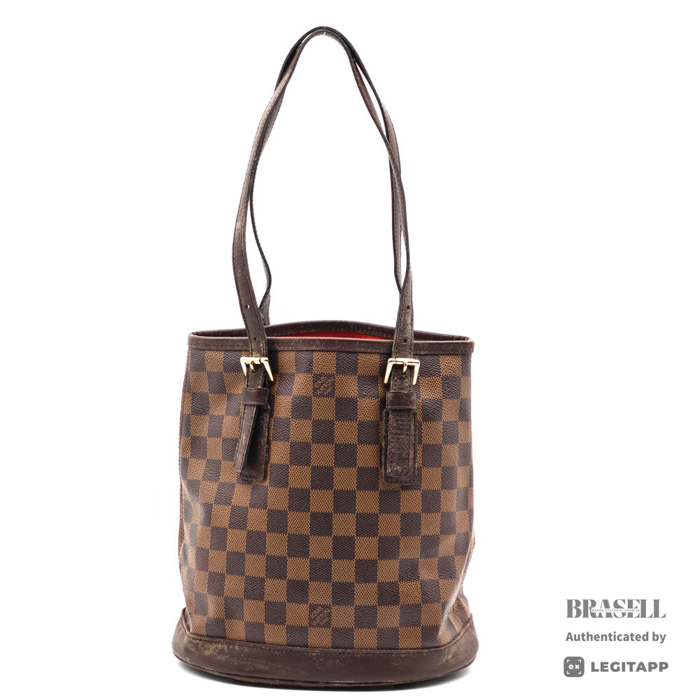 LOUIS VUITTON Mare Damier Canvas Brown Hand Bag N42240 【ImportFeeFREE】