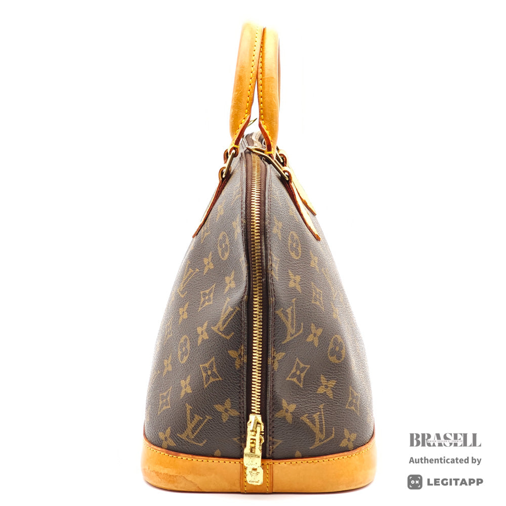 LOUIS VUITTON Alma PM Monogram Canvas Brown Hand Bag 【ImportFeeFREE】
