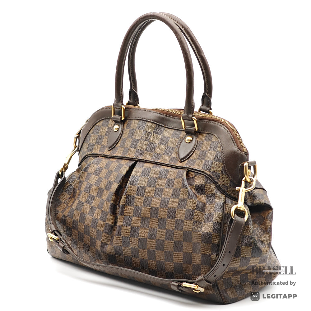 LOUIS VUITTON Trevi GM Damier Canvas Brown 2Way Hand Bag【ImportFeeFREE】