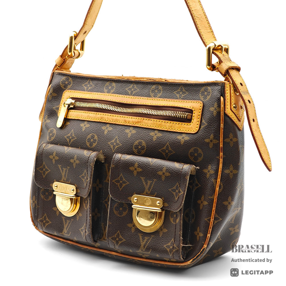 LOUIS VUITTON Hudson GM Monogram Canvas Brown Shoulder Bag 【ImportFeeFREE】