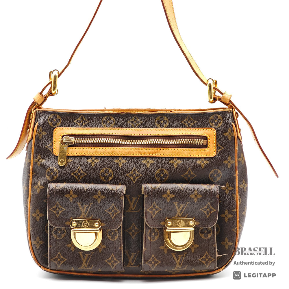 LOUIS VUITTON Hudson GM Monogram Canvas Brown Shoulder Bag 【ImportFeeFREE】