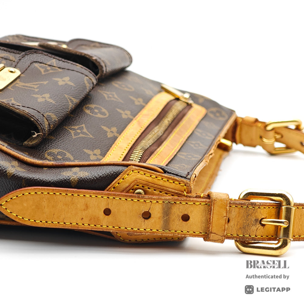 LOUIS VUITTON Hudson GM Monogram Canvas Brown Shoulder Bag 【ImportFeeFREE】