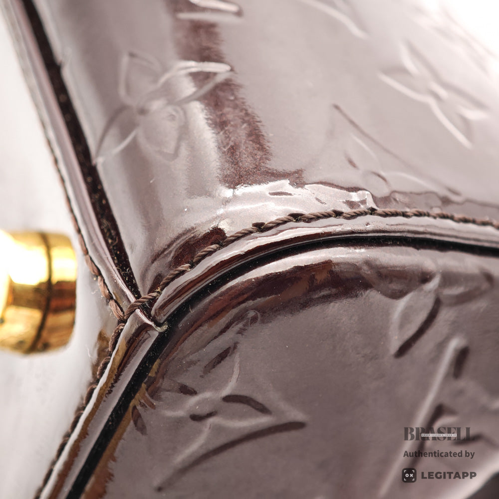 LOUIS VUITTON Brea MM Monogram Vernis Patent Leather Hand Bag 【ImportFeeFREE】