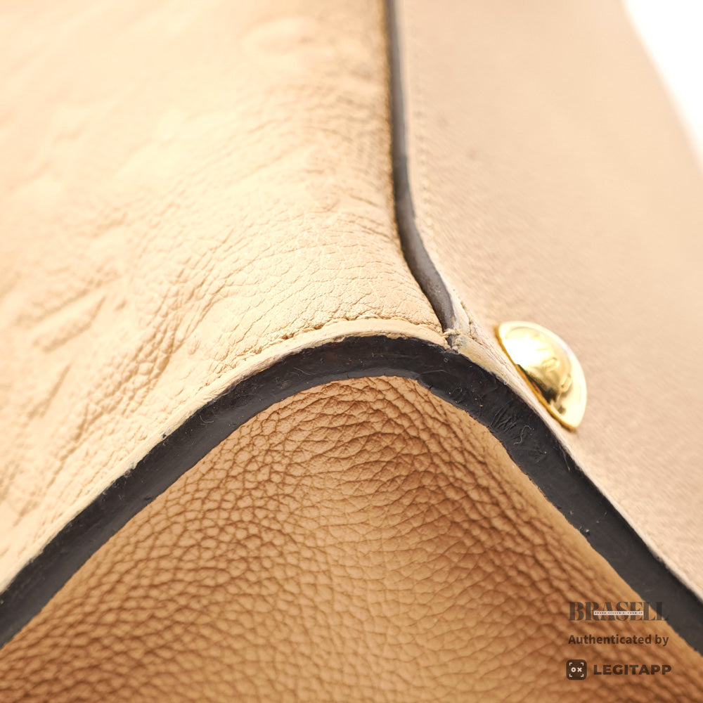 LOUIS VUITTON PontNeuf MMEmpreinte Leather Beige HandBag M41750【ImportFeeFREE】