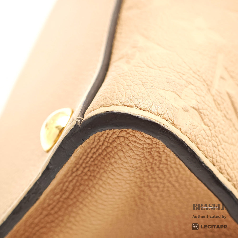 LOUIS VUITTON PontNeuf MMEmpreinte Leather Beige HandBag M41750【ImportFeeFREE】