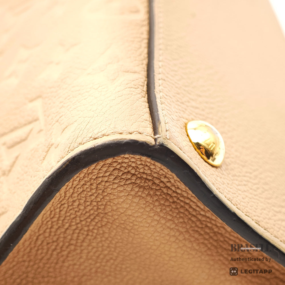 LOUIS VUITTON PontNeuf MMEmpreinte Leather Beige HandBag M41750【ImportFeeFREE】