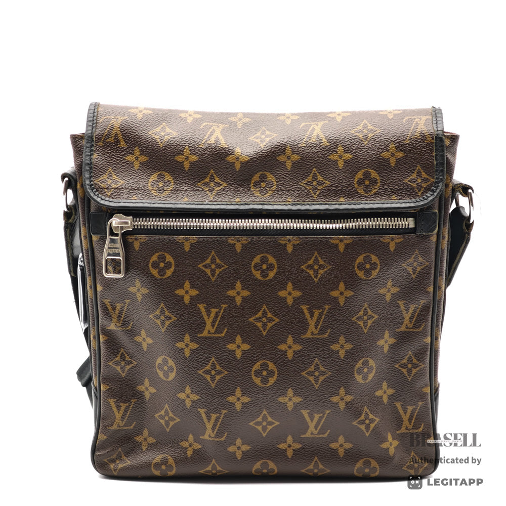 LOUIS VUITTON Bus MM Monogram Macassar Canvas Shoulder Bag M56715【ImportFeeFREE