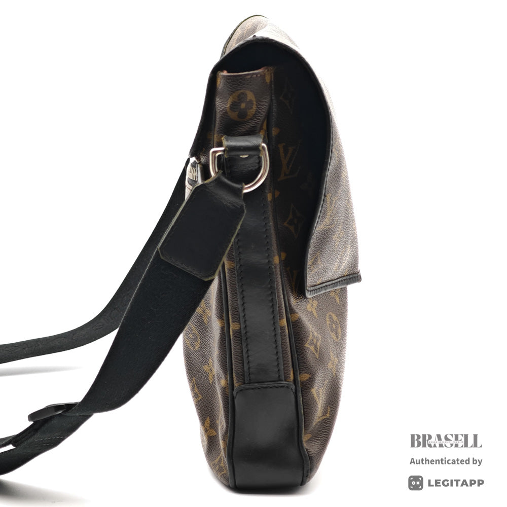 LOUIS VUITTON Bus MM Monogram Macassar Canvas Shoulder Bag M56715【ImportFeeFREE