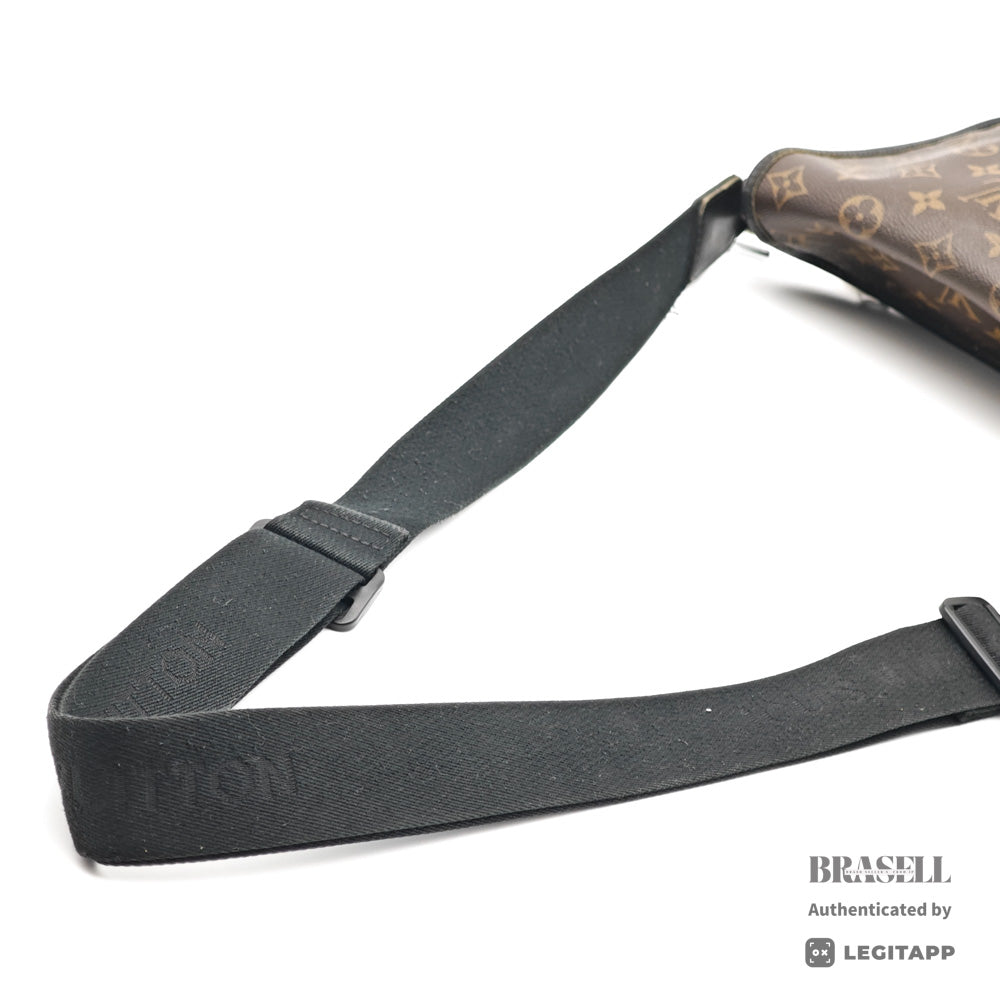 LOUIS VUITTON Bus MM Monogram Macassar Canvas Shoulder Bag M56715【ImportFeeFREE