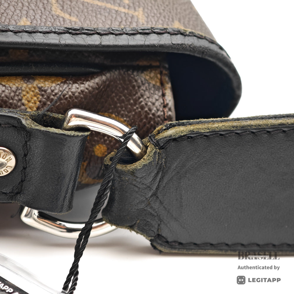 LOUIS VUITTON Bus MM Monogram Macassar Canvas Shoulder Bag M56715【ImportFeeFREE