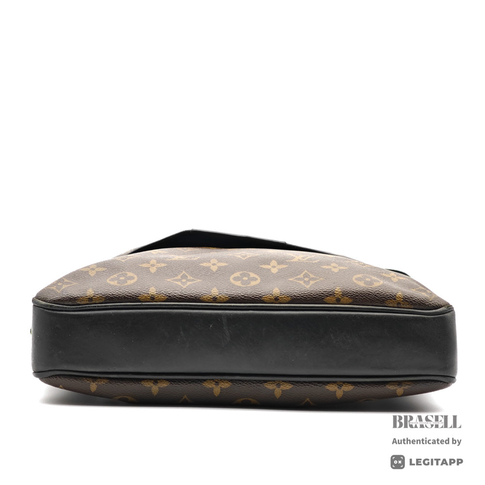 LOUIS VUITTON Bus MM Monogram Macassar Canvas Shoulder Bag M56715【ImportFeeFREE