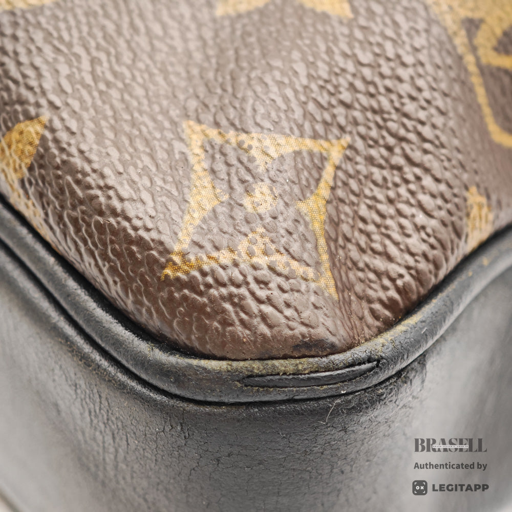 LOUIS VUITTON Bus MM Monogram Macassar Canvas Shoulder Bag M56715【ImportFeeFREE