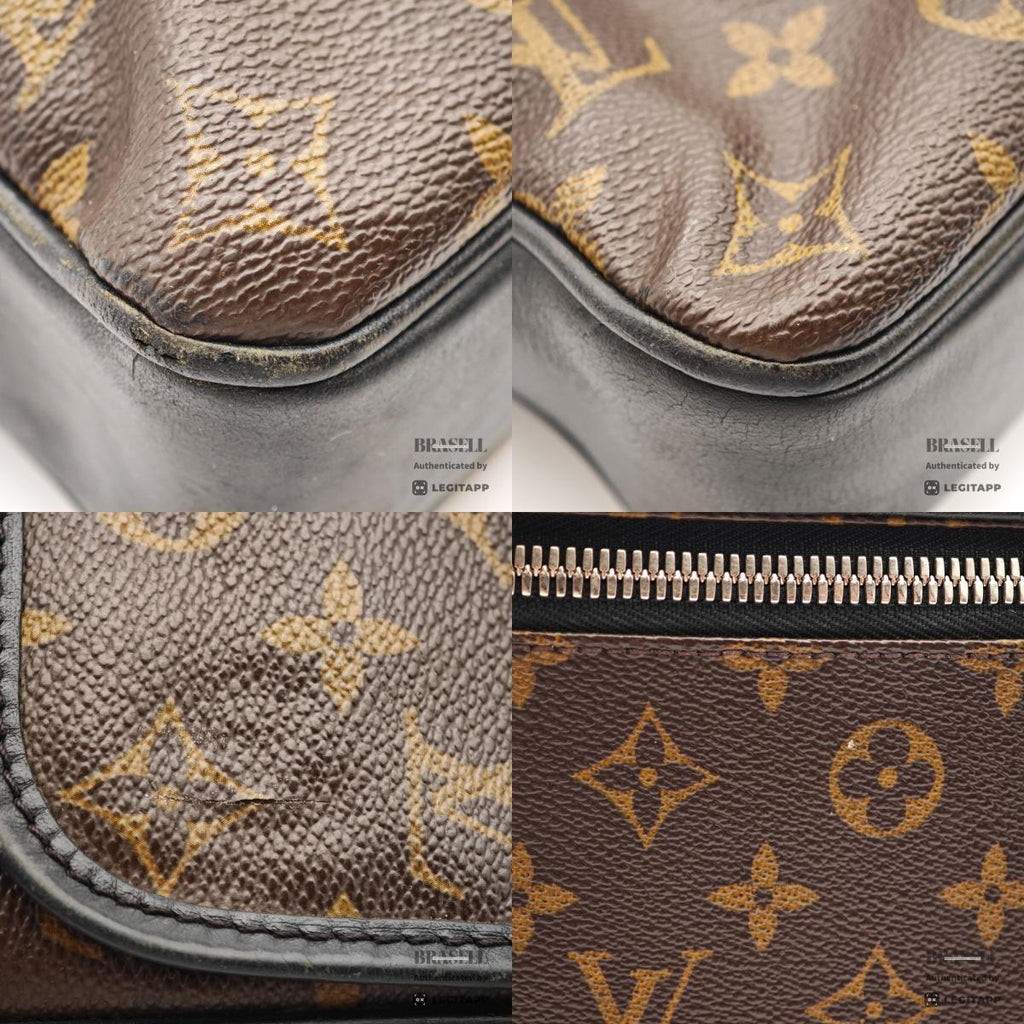LOUIS VUITTON Bus MM Monogram Macassar Canvas Shoulder Bag M56715【ImportFeeFREE
