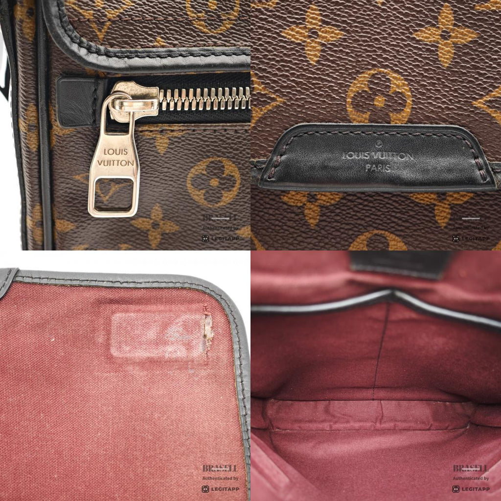 LOUIS VUITTON Bus MM Monogram Macassar Canvas Shoulder Bag M56715【ImportFeeFREE
