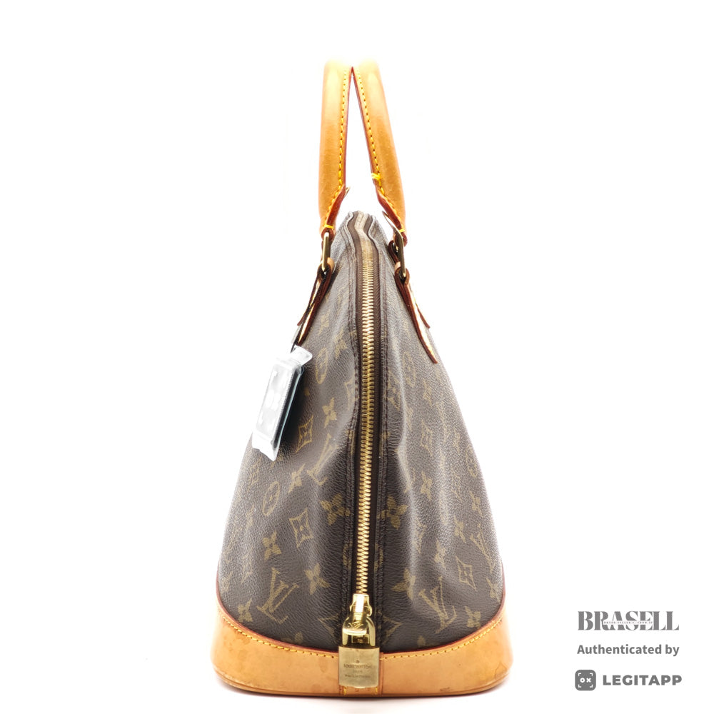 LOUIS VUITTON Alma PM Monogram Canvas Brown Hand Bag M51130 【ImportFeeFREE】