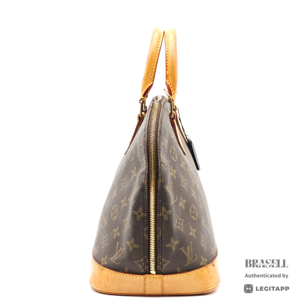 LOUIS VUITTON Alma PM Monogram Canvas Brown Hand Bag M51130 【ImportFeeFREE】