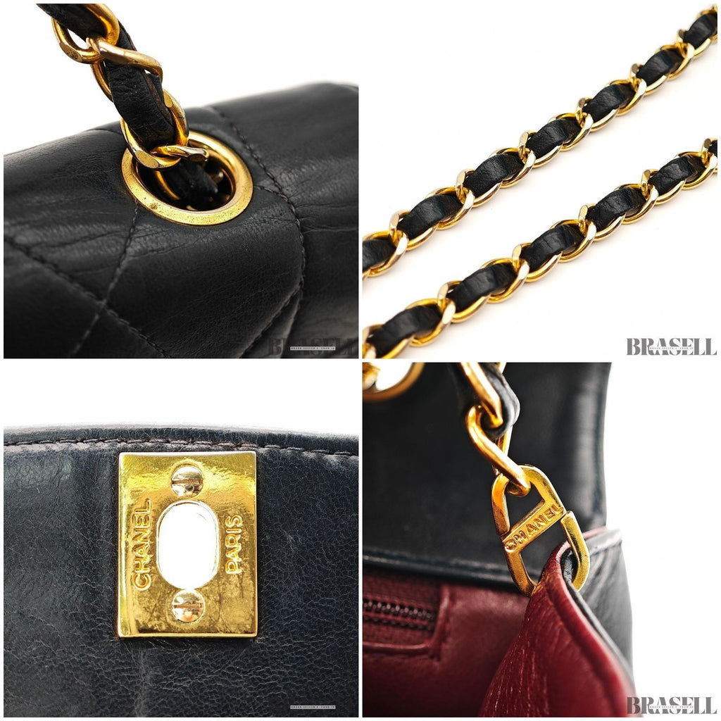Chanel Diana 25 Bag Handbag Matelassé Flap Black Lambskin Women’s Guarantee Card