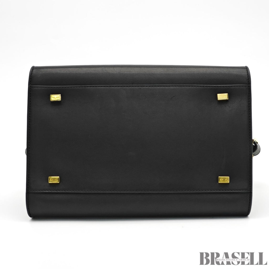 The Row Margaux 10 Bag Handbag Black Leather Woman w/ Shoulder Strap