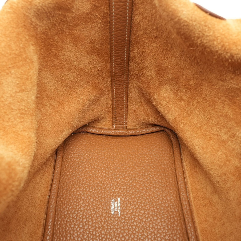 HERMES Picotin Lock PM 18 Gold Taurillon Clemence Leather Bag