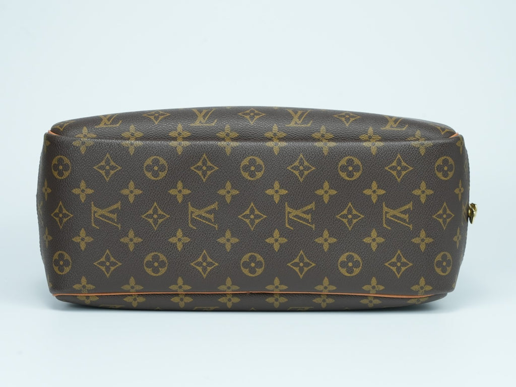 LOUIS VUITTON  Deauville Hand Bag Monogram Leather Brown M47270 LV
