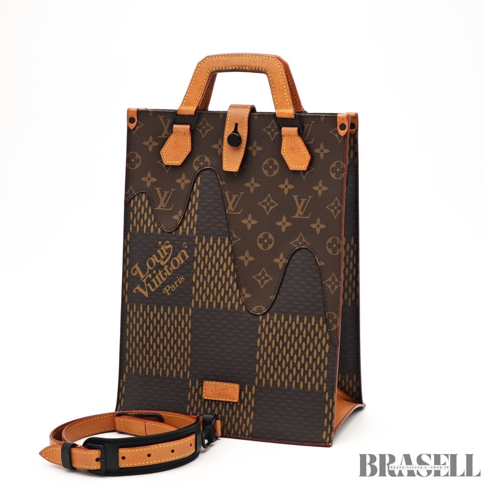 Louis Vuitton Giant Damier Monogram Mini N40355 2Way Handbag Shoulder Bag Brown