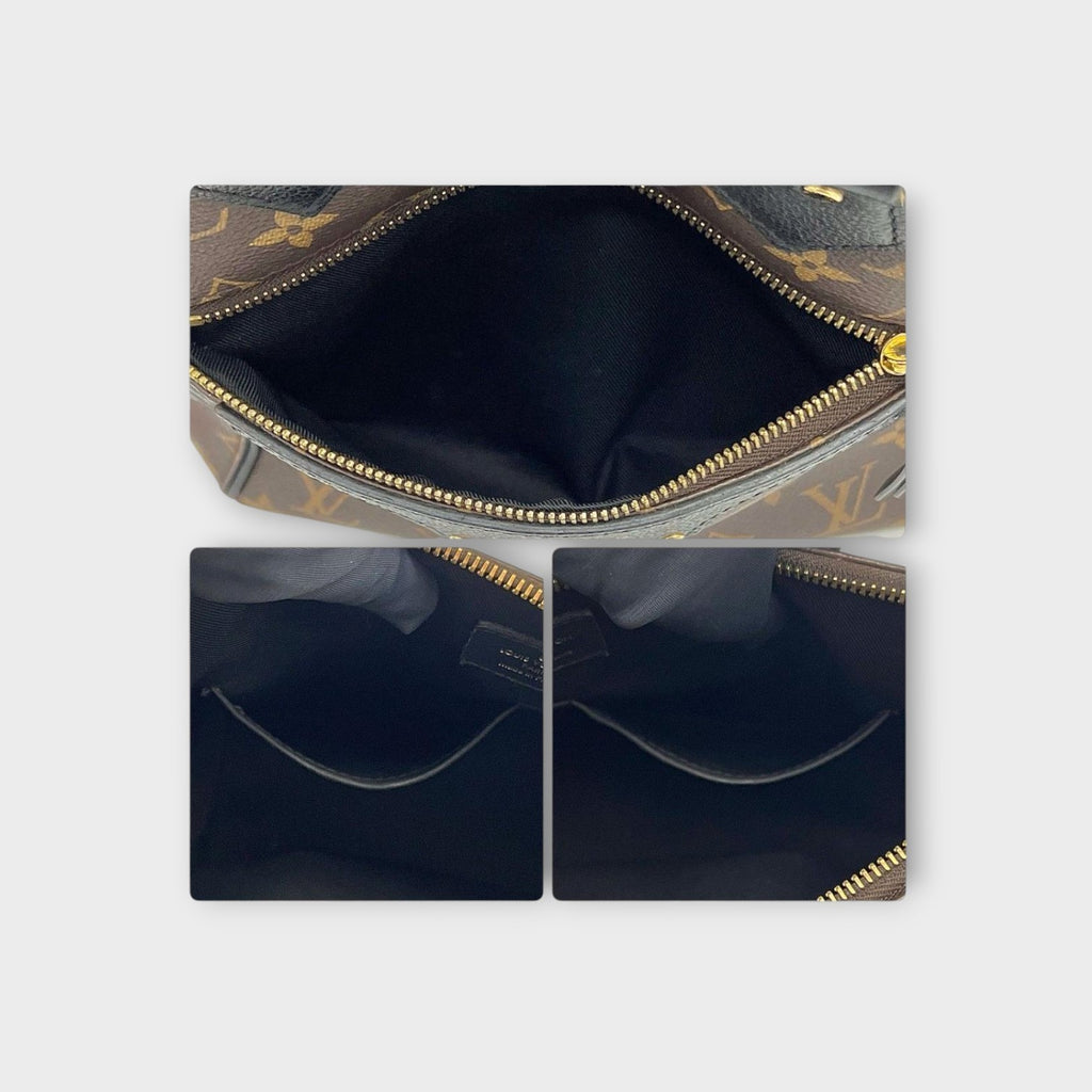 Louis Vuitton Monogram Tournelle PM M44027 2Way Handbag Brown Black 【S】