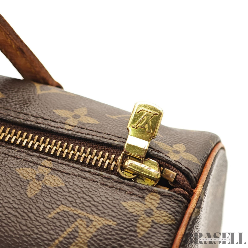 LOUIS VUITTON Papillon 30 M51385 Mini Boston Handbag Brown Monogram Canvas Pouch