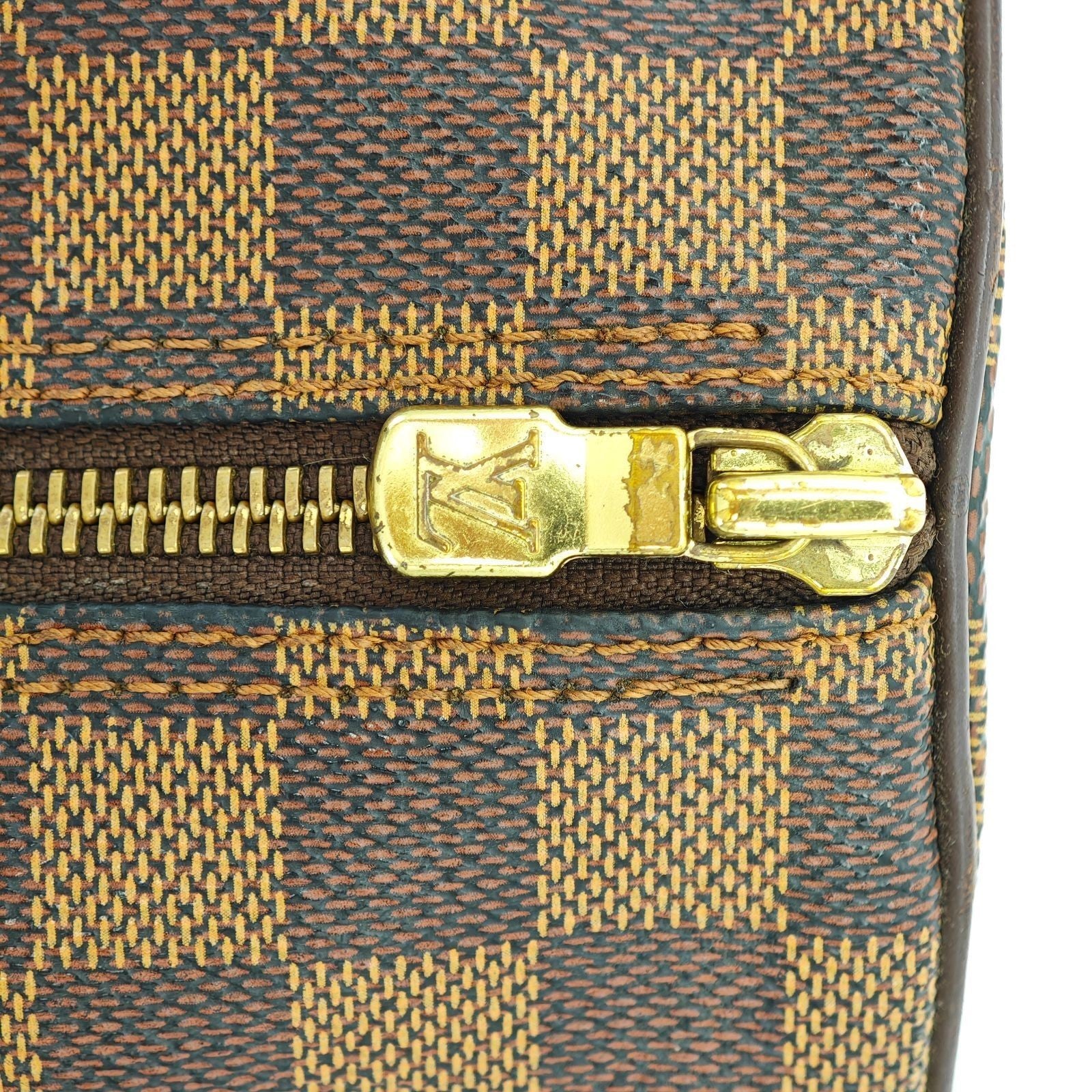 LOUIS VUITTON Damier Papillon 30 N51303 Cylindrical Bag Brown