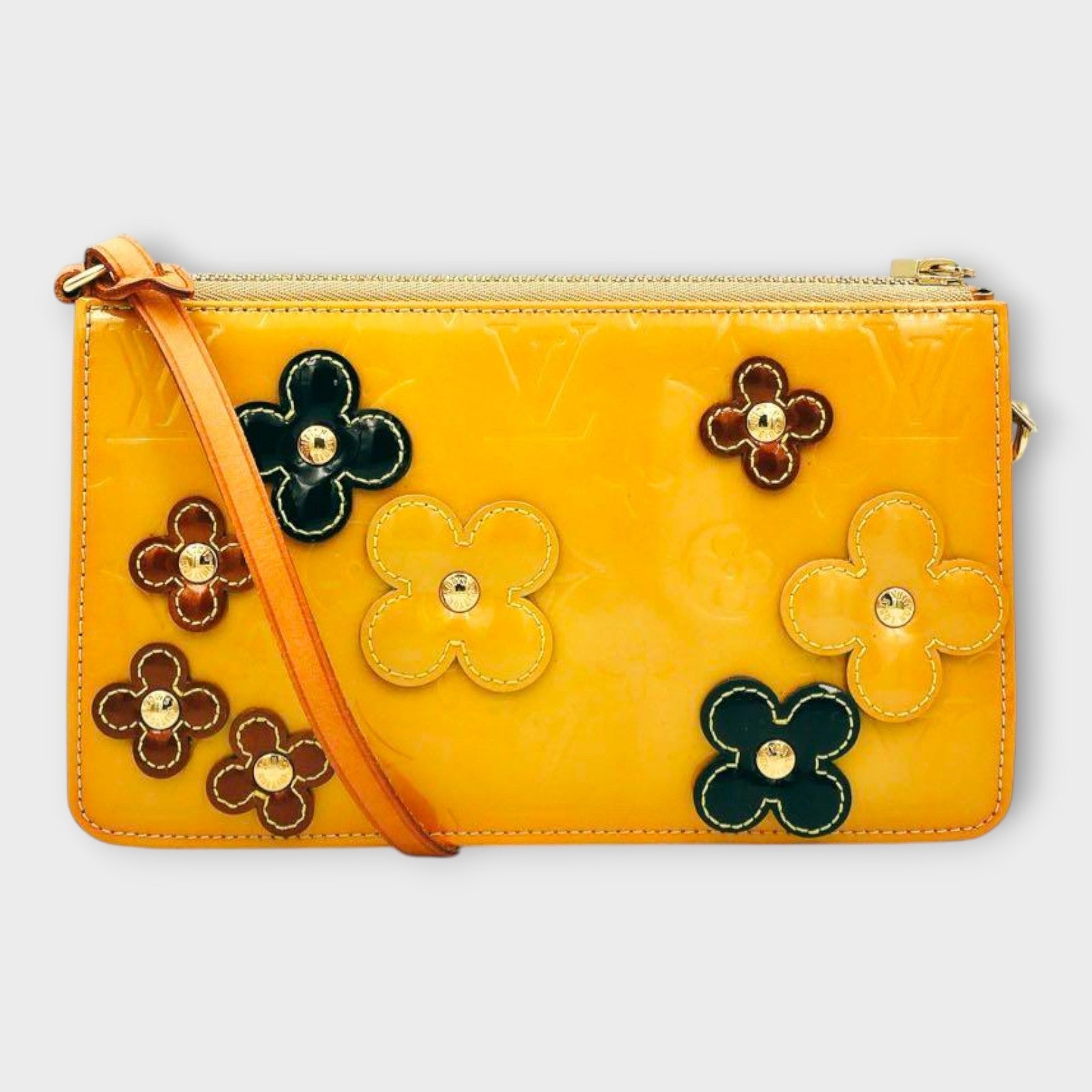 Louis Vuitton Monogram Vernis Flower Lexington Handbag Clutch