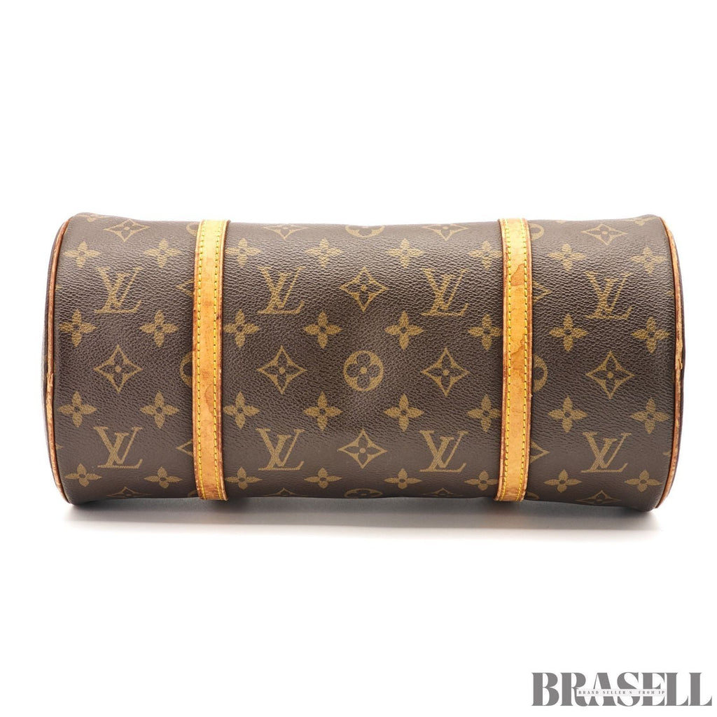 LOUIS VUITTON Papillon 30 M51385 Mini Boston Handbag Brown Monogram Canvas Pouch