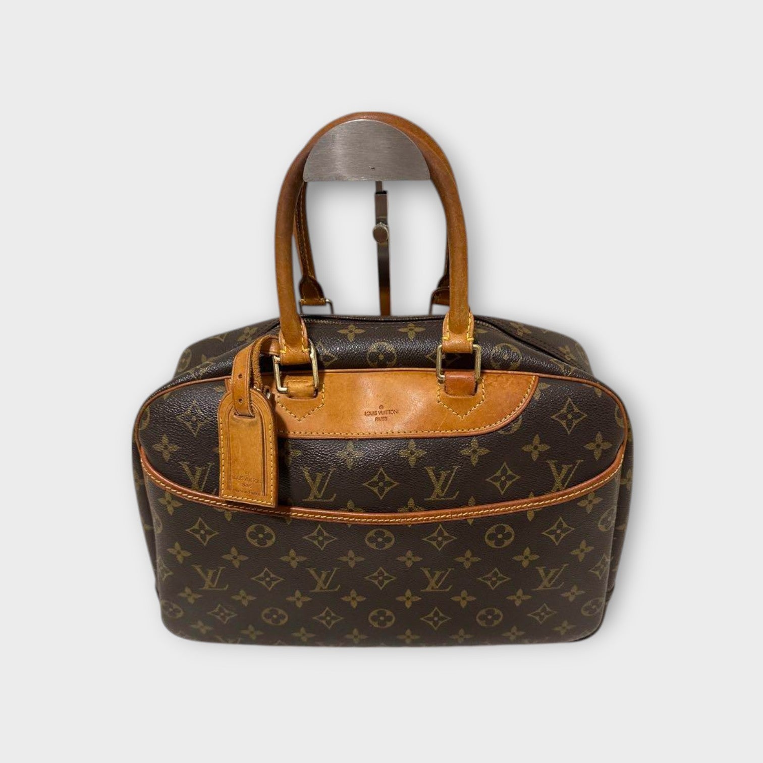 Louis Vuitton M47270 Bowling Vanity Deauville Brown PVC Leather Boston Bag 【B】