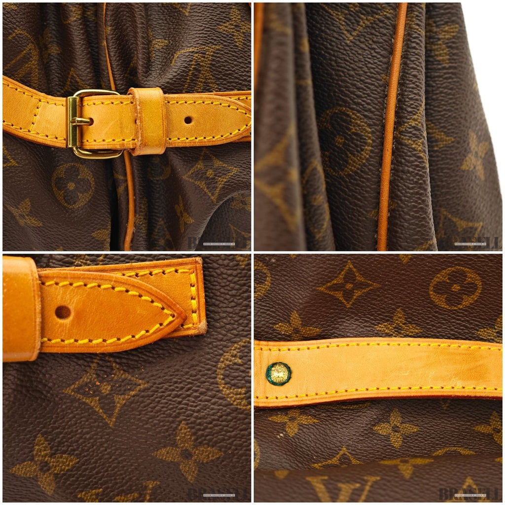 Louis Vuitton Saumur 35 M42254 Shoulder Bag Monogram Canvas Leather Brown Women