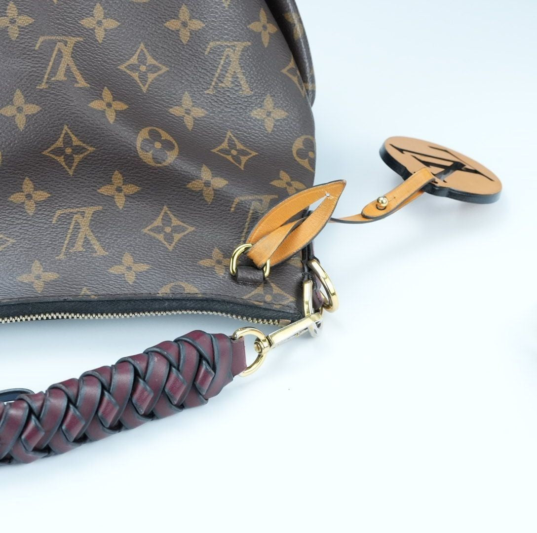 LOUIS VUITTON M55090 Monogram Mini Zipped Hobo 2-Way Shoulder Bag/Handbag