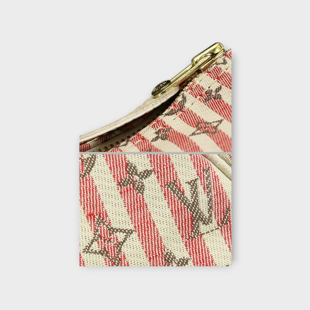 Louis Vuitton Monogram Mini Lin Croisette Speedy 30 Handbag Pink White M95501【S】