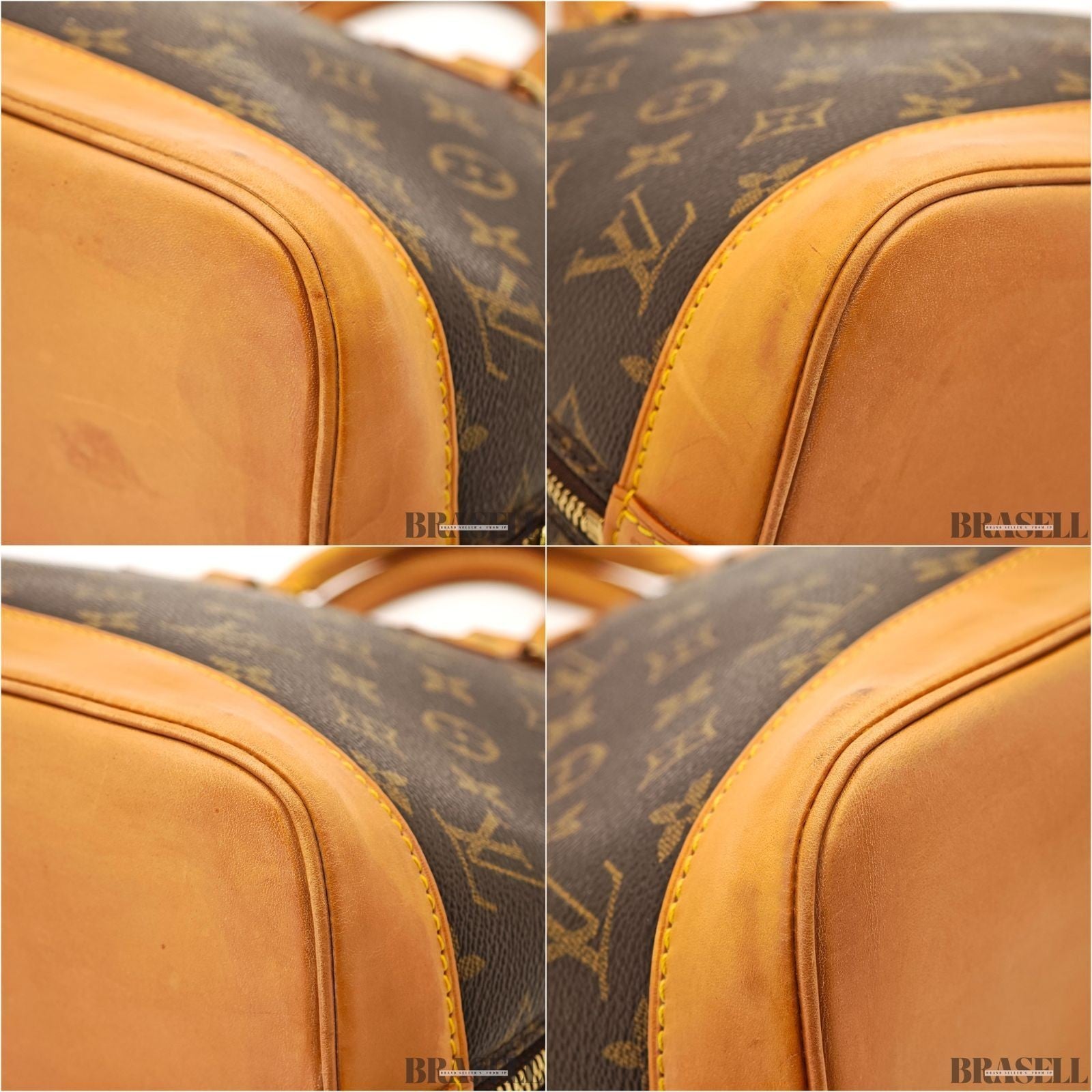 Louis Vuitton Alma PM M51130 Monogram Bag Handbag Coated Canvas Brown