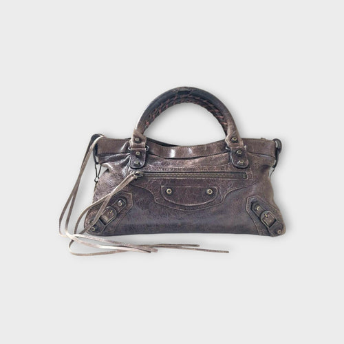 BALENCIAGA  Shoulder bag dark brown leather